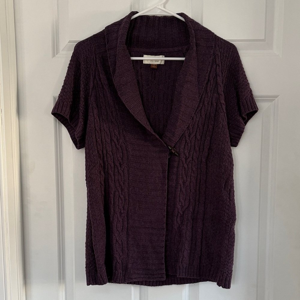Sonoma Plum Knit Cardigan